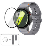 Wave Stitching Silicone Watch Band with 3D Curved Film, For Samsung Galaxy Watch4 Classic 46mm, For Samsung Galaxy Watch4 Classic 42mm, For Samsung Galaxy Watch5 Active 40mm, For Samsung Galaxy Watch5 Active 44mm