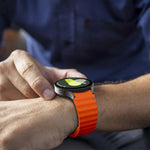 Wave Stitching Silicone Watch Band with 3D Curved Film, For Samsung Galaxy Watch4 Active 40mm, For Samsung Galaxy Watch4 Active 44mm