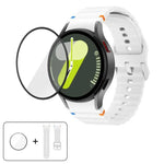 Wave Stitching Silicone Watch Band with 3D Curved Film, For Samsung Galaxy Watch4 Active 40mm, For Samsung Galaxy Watch4 Active 44mm