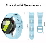 Wave Stitching Silicone Watch Band with 3D Curved Film, For Samsung Galaxy Watch FE 40mm, For Samsung Galaxy Watch7 44mm, For Samsung Galaxy Watch7 40mm, For Samsung Galaxy Watch6 Classic 47mm