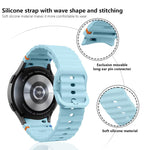 Wave Stitching Silicone Watch Band with 3D Curved Film, For Samsung Galaxy Watch FE 40mm, For Samsung Galaxy Watch7 44mm, For Samsung Galaxy Watch7 40mm, For Samsung Galaxy Watch6 Classic 47mm