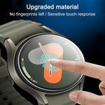 Wave Stitching Silicone Watch Band with 3D Curved Film, For Samsung Galaxy Watch4 Classic 46mm, For Samsung Galaxy Watch4 Classic 42mm, For Samsung Galaxy Watch5 Active 40mm, For Samsung Galaxy Watch5 Active 44mm