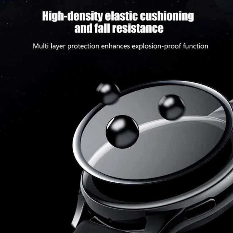 Wave Stitching Silicone Watch Band with 3D Curved Film, For Samsung Galaxy Watch4 Active 40mm, For Samsung Galaxy Watch4 Active 44mm