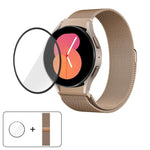 Milanese Magnetic Stainless Steel Watch Band with 3D Curved Film, For Samsung Galaxy Watch FE 40mm, For Samsung Galaxy Watch7 44mm, For Samsung Galaxy Watch7 40mm, For Samsung Galaxy Watch6 Classic 47mm, For Samsung Galaxy Watch6 44mm                  ...
