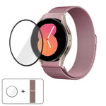 Milanese Magnetic Stainless Steel Watch Band with 3D Curved Film, For Samsung Galaxy Watch6 Classic 43mm, For Samsung Galaxy Watch5 44mm, For Samsung Galaxy Watch5 Pro 45mm, For Samsung Galaxy Watch5 40mm, For Samsung Galaxy Watch4 44mm                ...