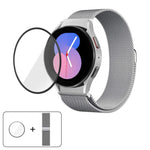 Milanese Magnetic Stainless Steel Watch Band with 3D Curved Film, For Samsung Galaxy Watch6 Classic 43mm, For Samsung Galaxy Watch5 44mm, For Samsung Galaxy Watch5 Pro 45mm, For Samsung Galaxy Watch5 40mm, For Samsung Galaxy Watch4 44mm                ...