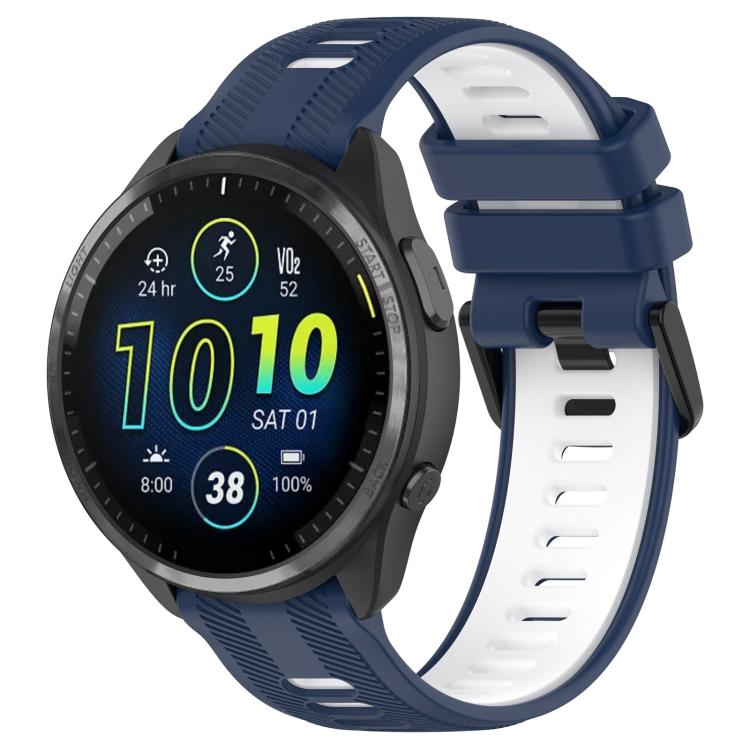 xDfind Two Color Silicone Watch Band, For Garmin Forerunner 965