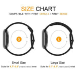 xDfind Breathable Holes Solid Color Silicone Watch Band For Fitbit Versa 3 / Sense, S, L