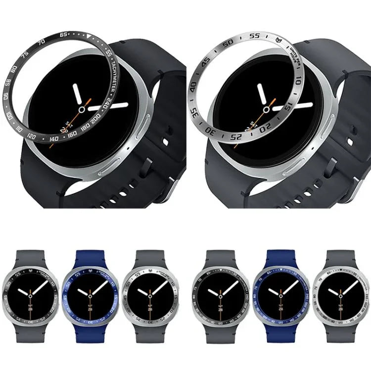 Smart Watch Protective Frame Metal Bezel Ring, Style: E Style, For Samsung Galaxy Watch8 Classic 46mm, For Samsung Galaxy Watch8 44mm, For Samsung Galaxy Watch8 40mm