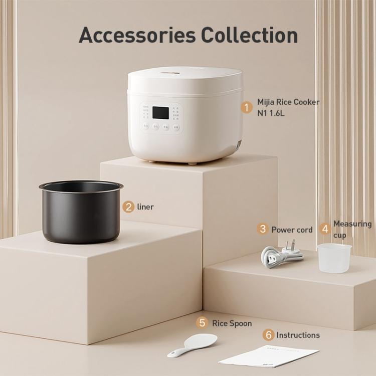 Original Xiaomi Mijia Smart Rice Cooker N1, CN Plug, 1.6L