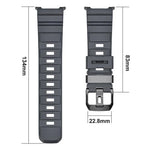 Wild Path Black Buckle Silicone Watch Band, For Samsung Galaxy Watch8 / Watch8 Classic