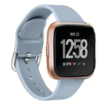 For Fitbit Versa 2 / Versa / Versa Lite xDfind Reverse Buckle Solid Color Silicone Watch Band, S, L