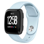 For Fitbit Versa 2 / Versa / Versa Lite xDfind Rivet Buckle Solid Color Silicone Watch Band, S, L