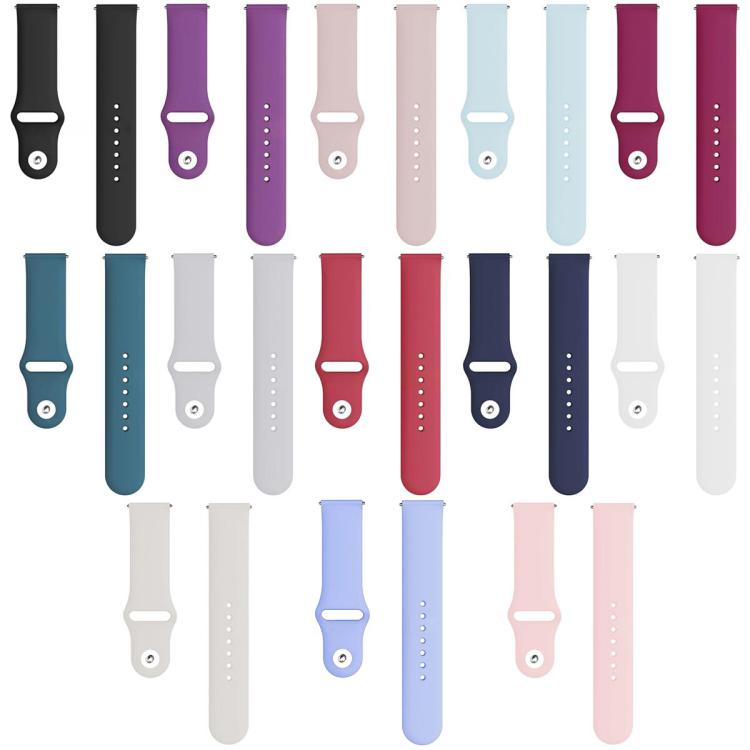 For Fitbit Versa 2 / Versa / Versa Lite xDfind Rivet Buckle Solid Color Silicone Watch Band, S, L