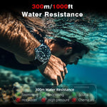 NORTH EDGE TRITON Outdoor Dive Men Solar Luminous Quartz Watch