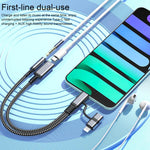 4 in 1 USB-C / Type-C, 8 Pin to USB-C / Type-C, 3.5mm Audio Cable Adapter, Type-C, 8 Pin to USB-C / Type-C, 3.5mm