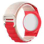 xDfind Silver Buckle Loop Nylon Band Style Anti-lost Tracker Protective Cover, For AirTag 2nd Gen / AirTag 1st Gen