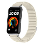 xDfind Woven Nylon Hook And Loop Fastener Metal Interface Watch Band, For Huawei Band 10 / 9 / 8