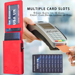 BFK29 Prismatic Embossed MagSafe Magnetic Leather Card Bag