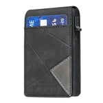 BFK29 Prismatic Embossed MagSafe Magnetic Leather Card Bag