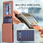 BFK32 Embossed Prismatic MagSafe Magnetic Leather Card Bag