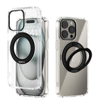 ABEEL MagSafe Q-LUCK Pivot Bracket Transparent Phone Case, For iPhone 13 Pro Max, For iPhone 13 Pro, For iPhone 13