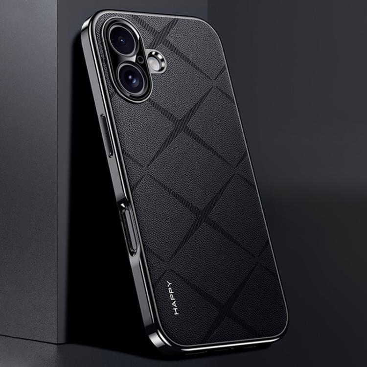Plain Leather PC Phone Case, For iPhone 17 Pro Max, For iPhone 17 Pro, For iPhone 17, For iPhone Air