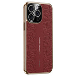 Cloud Dragon Pattern Plain Leather PC Phone Case, For iPhone 14 Pro Max