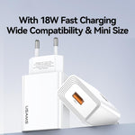 USAMS CC324 T69 QC18W USB-A Single Port Fast Charger, CC324