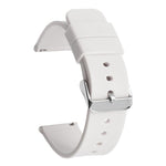 Stainless Steel Silver Pin Buckle Solid Color Silicone Waterproof Watch Band, 24mm