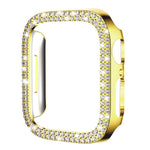 xDfind Double Row Diamond Hollow PC Watch Cover, For Apple Watch Series 9 / 8 / 7 45mm, For Apple Watch Series 9 / 8 / 7 41mm, For Apple Watch Series 3 / 2 / 1 38mm, For Apple Watch Series 3 / 2 / 1 42mm