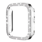xDfind Double Row Diamond Hollow PC Watch Cover, For Apple Watch Series 9 / 8 / 7 45mm, For Apple Watch Series 9 / 8 / 7 41mm, For Apple Watch Series 3 / 2 / 1 38mm, For Apple Watch Series 3 / 2 / 1 42mm