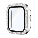 xDfind Double Row Diamond Tempered Glass Film Integrated PC Watch Cover, For Apple Watch Series 9 / 8 / 7 41mm, For Apple Watch Series 3 / 2 / 1 38mm, For Apple Watch Series 3 / 2 / 1 42mm