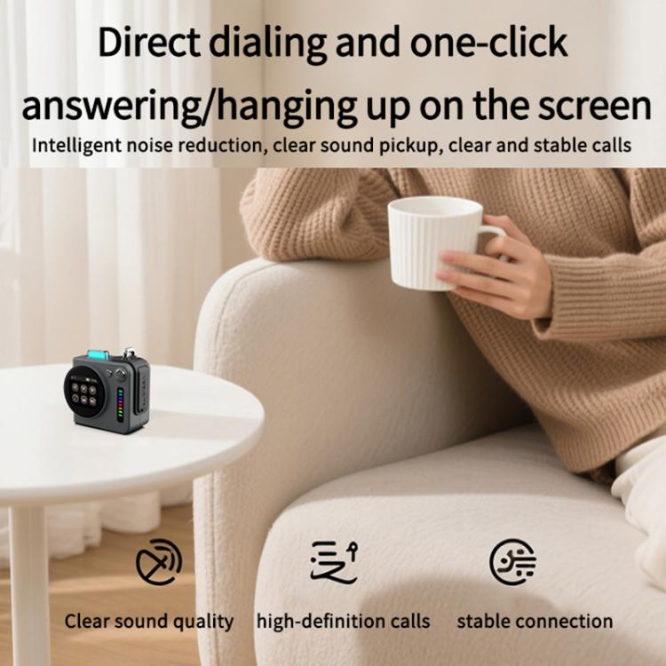 G300 Smart LED Screen Portable Bluetooth 5.4 Wireless Speaker, G300 (Grey), G300 (White)