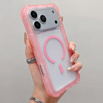 Transparent Matte TPU Hybrid PC 3-in-1 MagSafe Phone Case, For iPhone 17 Pro Max, For iPhone 17 Pro, For iPhone 17, For iPhone Air, For iPhone 16 Pro Max, For iPhone 16 Pro, For iPhone 16 Plus, For iPhone 16