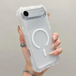 Transparent Matte TPU Hybrid PC 3-in-1 MagSafe Phone Case, For iPhone 17 Pro Max, For iPhone 17 Pro, For iPhone 17, For iPhone Air, For iPhone 16 Pro Max, For iPhone 16 Pro, For iPhone 16 Plus, For iPhone 16