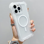 Transparent Matte TPU Hybrid PC 3-in-1 MagSafe Phone Case, For iPhone 15 Pro Max, For iPhone 15 Pro, For iPhone 15 Plus, For iPhone 15, For iPhone 14 Plus, For iPhone 14, For iPhone 14 Pro, For iPhone 14 Pro Max