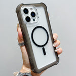Transparent Matte TPU Hybrid PC 3-in-1 MagSafe Phone Case, For iPhone 15 Pro Max, For iPhone 15 Pro, For iPhone 15 Plus, For iPhone 15, For iPhone 14 Plus, For iPhone 14, For iPhone 14 Pro, For iPhone 14 Pro Max