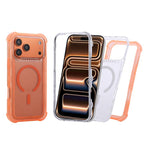 Transparent Matte TPU Hybrid PC 3-in-1 MagSafe Phone Case, For iPhone 17 Pro Max, For iPhone 17 Pro, For iPhone 17, For iPhone Air, For iPhone 16 Pro Max, For iPhone 16 Pro, For iPhone 16 Plus, For iPhone 16