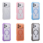 Transparent Matte TPU Hybrid PC 3-in-1 MagSafe Phone Case with Wrist Strap, For iPhone 15 Pro Max, For iPhone 15 Pro, For iPhone 15 Plus, For iPhone 15, For iPhone 14 Plus, For iPhone 14, For iPhone 14 Pro, For iPhone 14 Pro Max