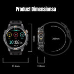 YK15 1.46 inch Round Screen Bluetooth Call GPS Sports Smart Watch