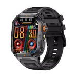 YK12 2.0 inch Screen Outdoor Sports Smart Watch IP68 Waterproof Built-in Flashlight