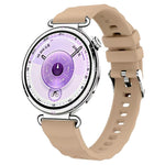 xDfind Quick Release Spring Bar Silver Buckle Solid Color Silicone Watch Band, For Huawei Watch GT 6 / 5 / 4 41mm