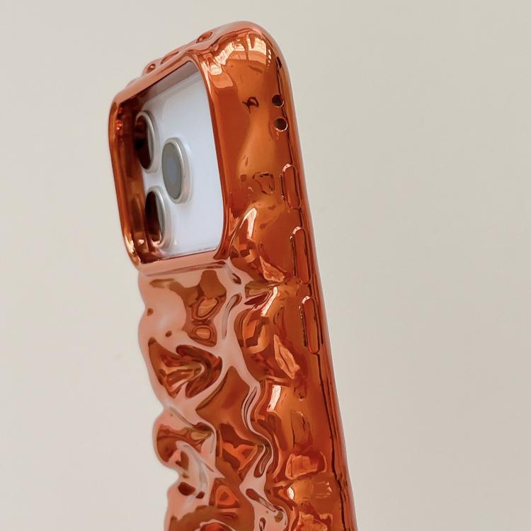 Cream Texture Electroplating TPU Full Coverage Phone Case, For iPhone 14 Pro, For iPhone 14 Pro Max, For iPhone 13