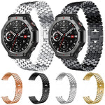 xDfind Fish Scale Texture Metal Watch Band, For Amazfit T-Rex 3