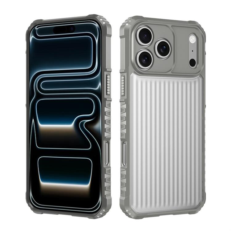 War Shadow Stripe Series Airbag Frosted Shockproof Phone Case, For iPhone 17 Pro Max, For iPhone 17 Pro