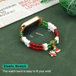 Width 14mm Christmas Beads Chain Watch Band, For Apple Watch 46mm / 49mm / 45mm / 44mm, For Apple Watch 42mm / 41mm / 40mm / 38mm