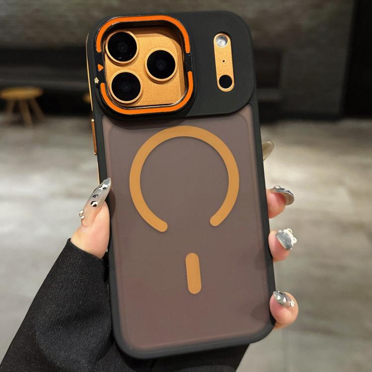 Skin Feel Frosted Metal Lens Holder MagSafe Magnetic Phone Case, For iPhone 17 Pro Max, For iPhone 17 Pro, For iPhone 17, For iPhone Air, For iPhone 16 Pro Max, For iPhone 16 Pro