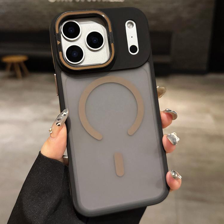 Skin Feel Frosted Metal Lens Holder MagSafe Magnetic Phone Case, For iPhone 17 Pro Max, For iPhone 17 Pro, For iPhone 17, For iPhone Air, For iPhone 16 Pro Max, For iPhone 16 Pro