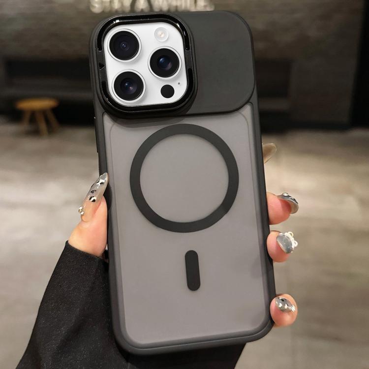 Skin Feel Frosted Metal Lens Holder MagSafe Magnetic Phone Case, For iPhone 17 Pro Max, For iPhone 17 Pro, For iPhone 17, For iPhone Air, For iPhone 16 Pro Max, For iPhone 16 Pro